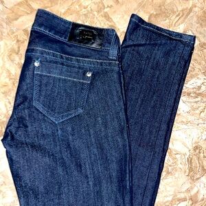 Dark denim skinny leg jean